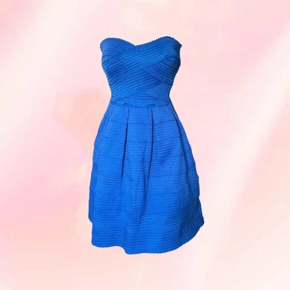 B Darlin | Dresses | B Darling Royal Blue Tube Flare Dress | Poshmark